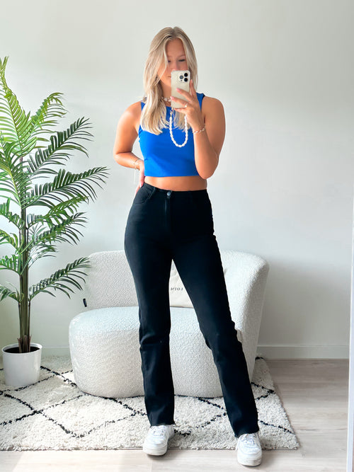 Tall - Stretch - Floor straight jeans black