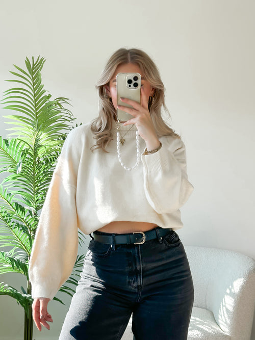 Mila knit crème