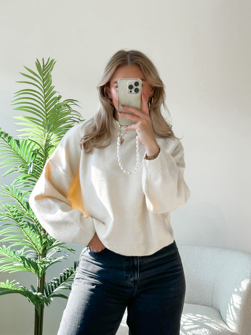 Mila knit crème