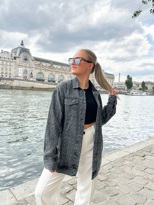 Aila denim jacket grey