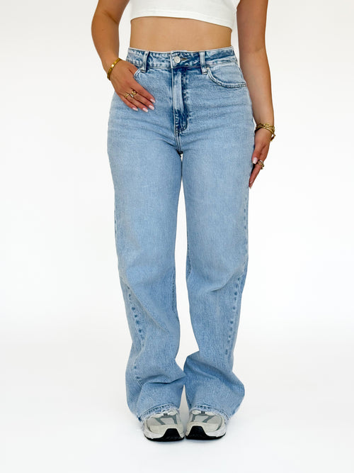 Stretch - Ayla wide jeans light denim