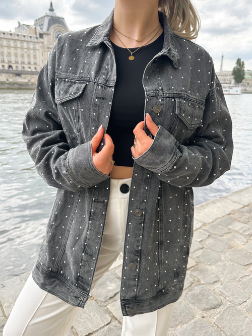 Aila denim jacket grey