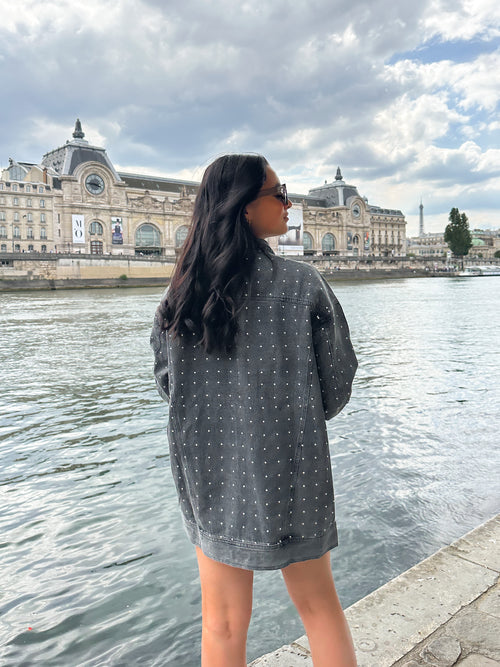 Aila denim jacket grey