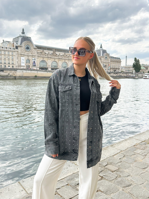 Aila denim jacket grey