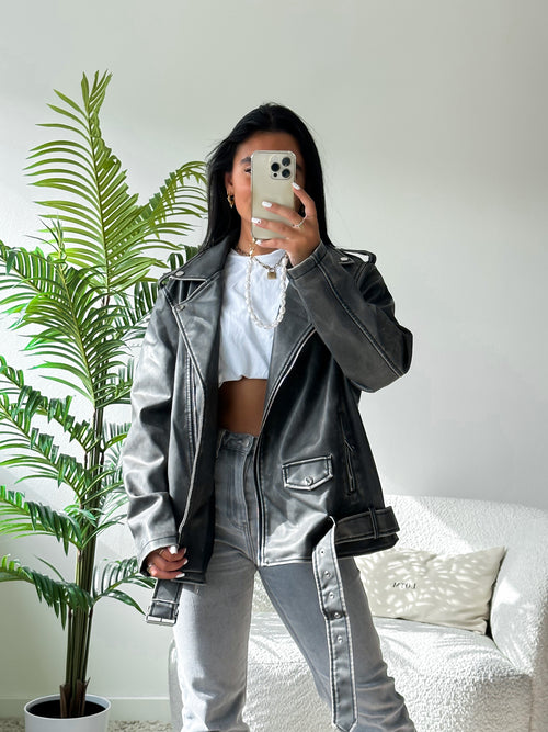 Biker jacket brown