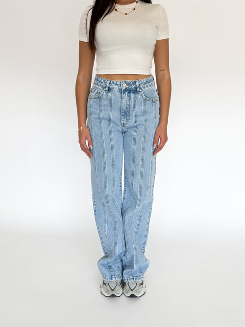 Stretch - Mae wide jeans extra light denim