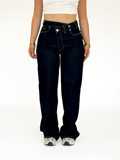 Stretch - Kaylee wide jeans navy blue