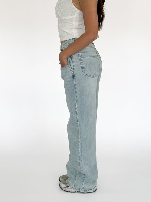 Stretch - Evi wide jeans light denim