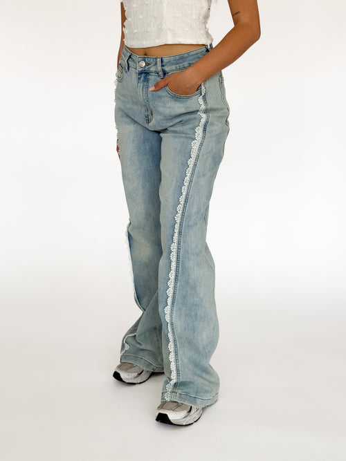 Stretch - Daisy wide jeans light denim