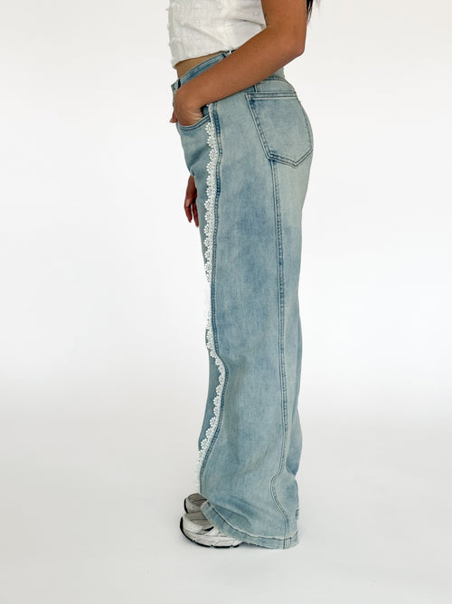 Stretch - Daisy wide jeans light denim