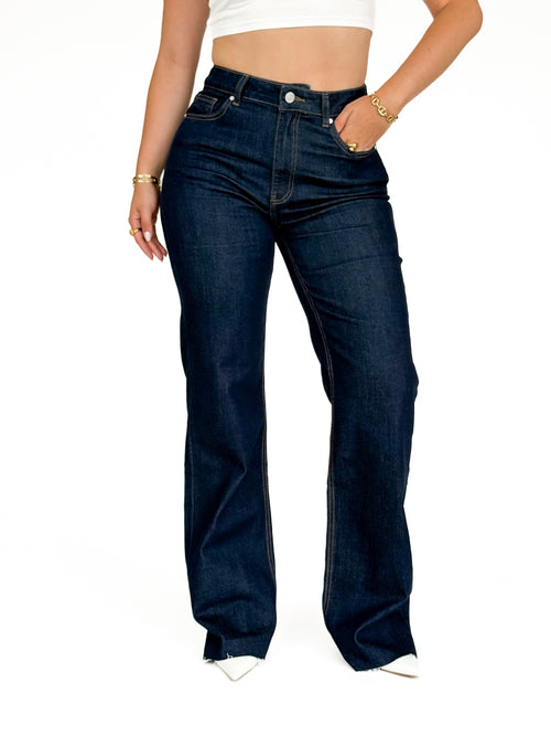 Tall - Stretch - Ayla wide jeans navy blue