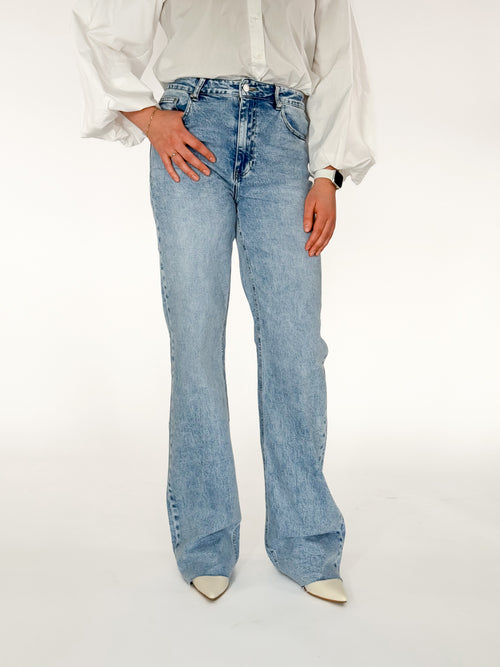 Extra tall - Stretch - Ayla wide jeans extra light denim