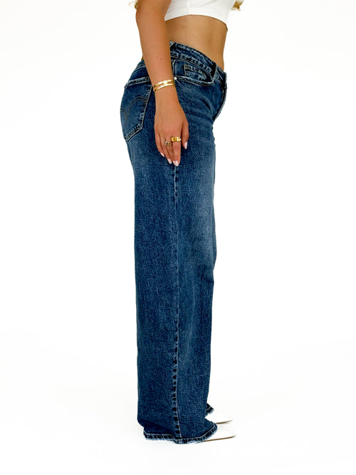 Stretch - Mimi balloon jeans dark denim