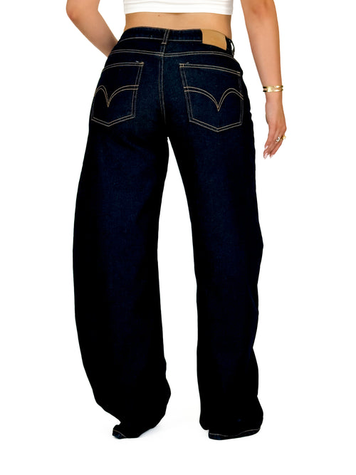 Stretch - Mimi balloon jeans navy blue