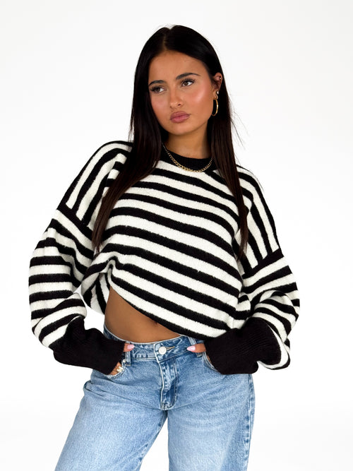 Alissa knit black-white