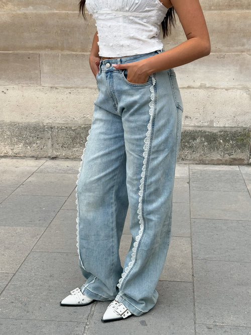 Stretch - Daisy wide jeans light denim
