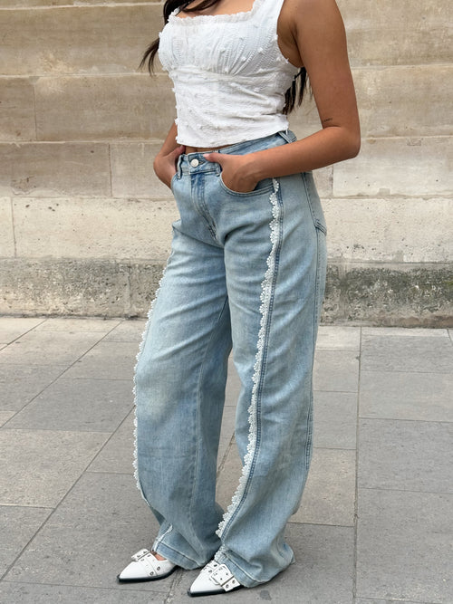 Stretch - Daisy wide jeans light denim