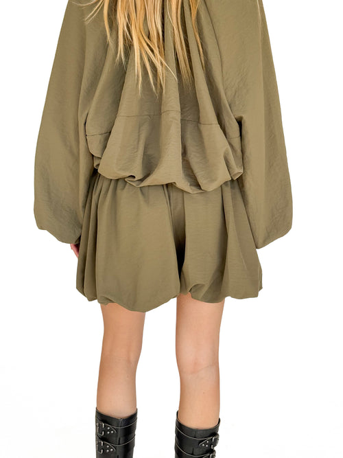 Maud balloon skort army green