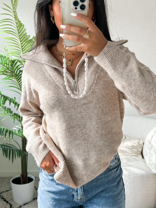 Zoë knit beige