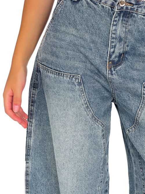 Jade balloon jeans washed denim