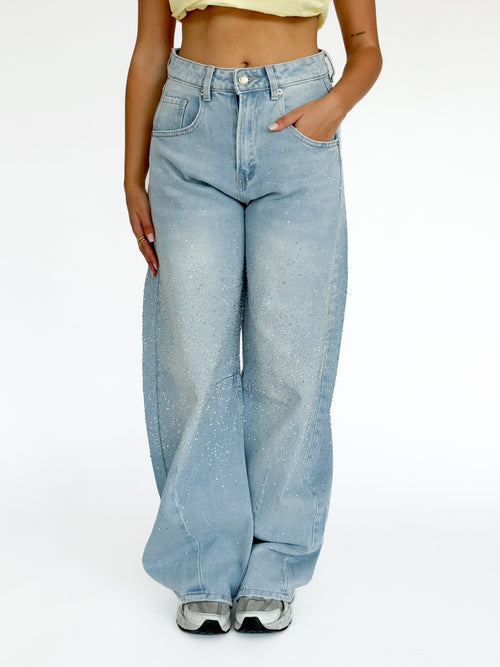 Stretch - Kiki balloon jeans light denim