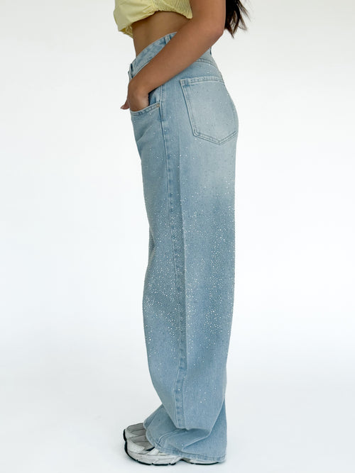 Stretch - Kiki balloon jeans light denim