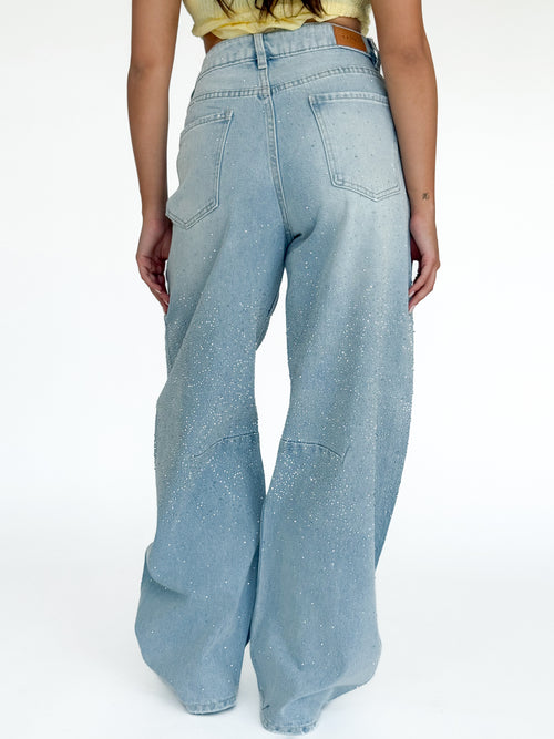 Stretch - Kiki balloon jeans light denim