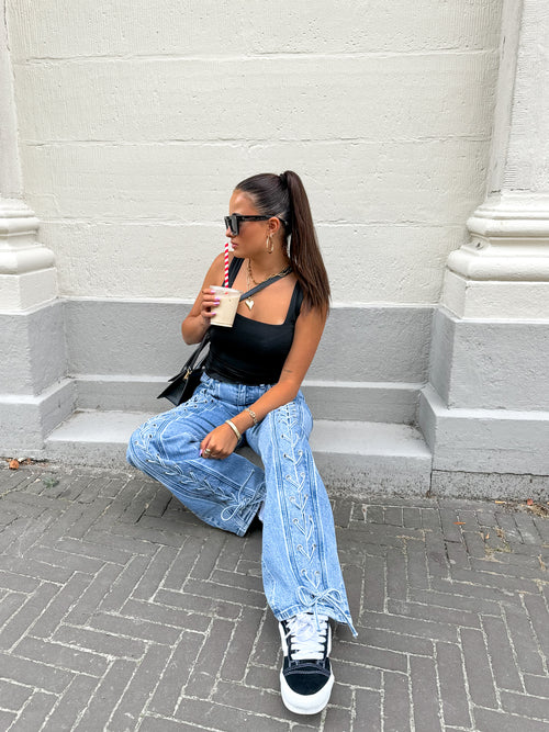 Stretch - Gigi wide jeans light denim