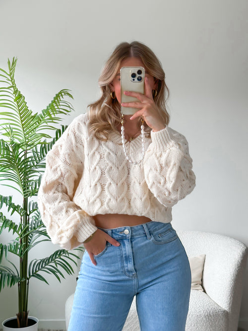 Rosie knit crème