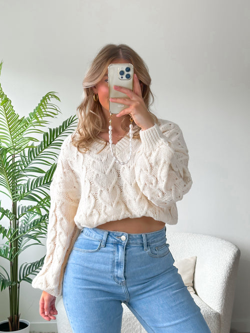Rosie knit crème