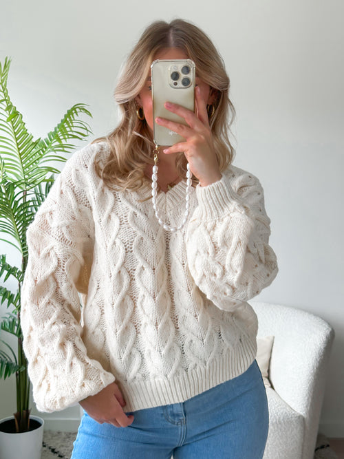 Rosie knit crème