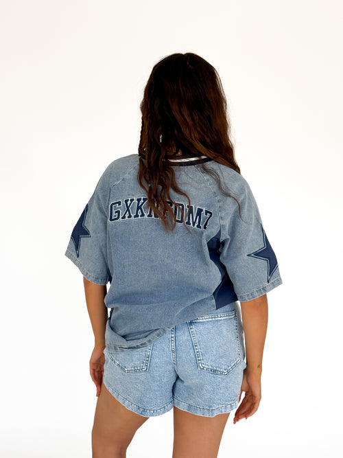 Stretch - Gwen short light denim