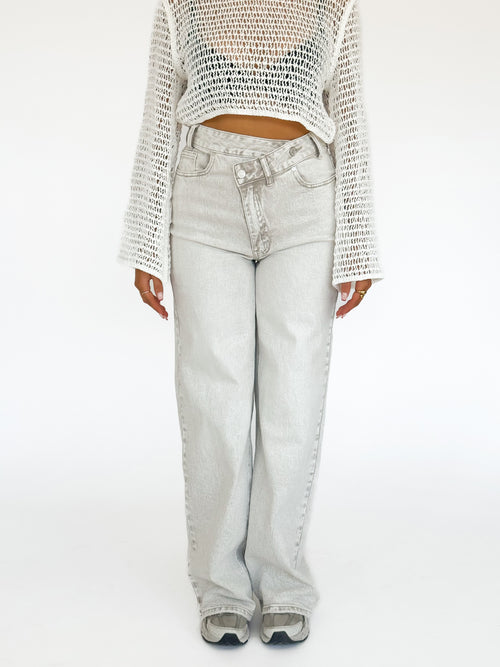 Stretch - Kaylee wide jeans sand