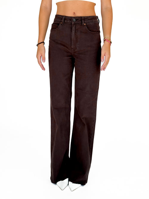 Tall - Stretch - Ayla wide jeans brown