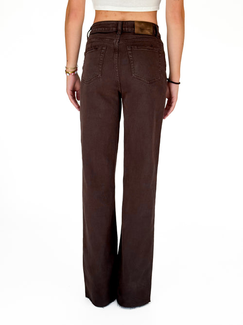 Tall - Stretch - Ayla wide jeans brown