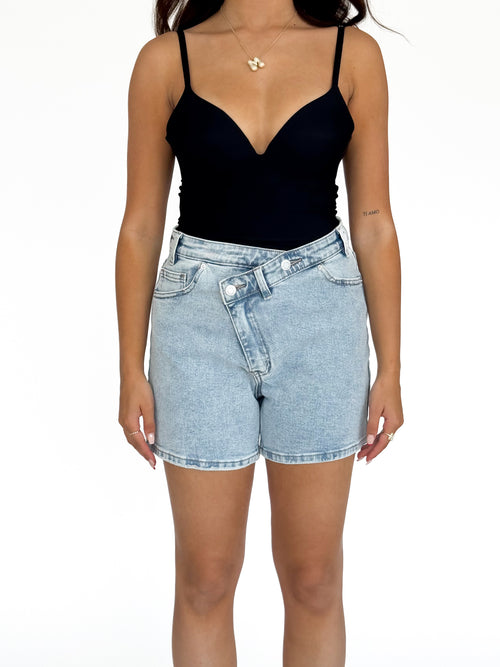 Stretch - Cato short washed denim
