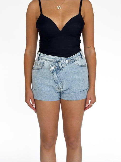 Stretch - Cato short washed denim