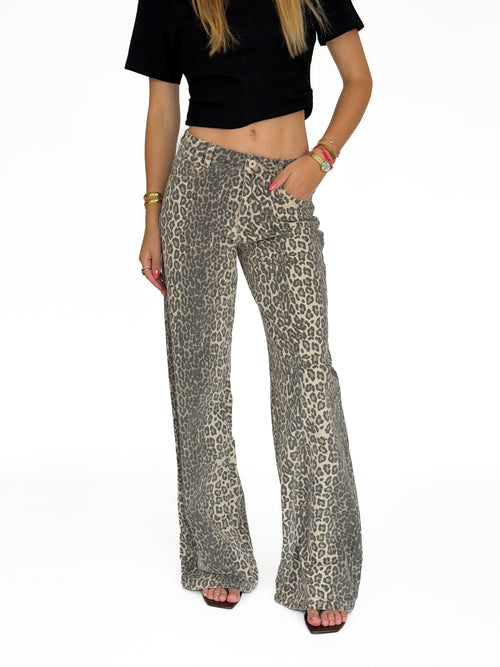 Tall - Stretch - Isa wide jeans leopard