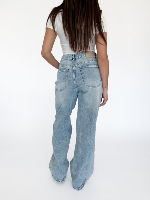 Stretch - Kaylee wide jeans light denim