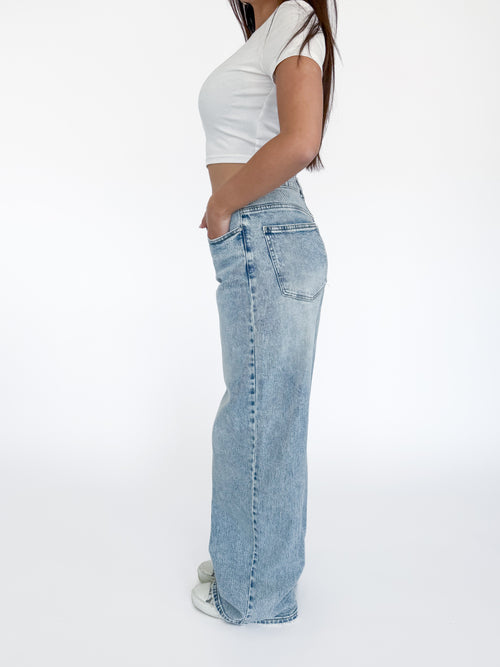 Stretch - Kaylee wide jeans light denim
