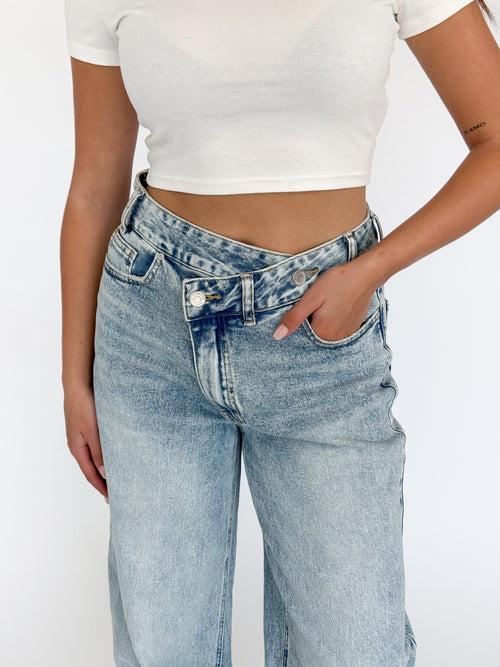 Stretch - Kaylee wide jeans light denim