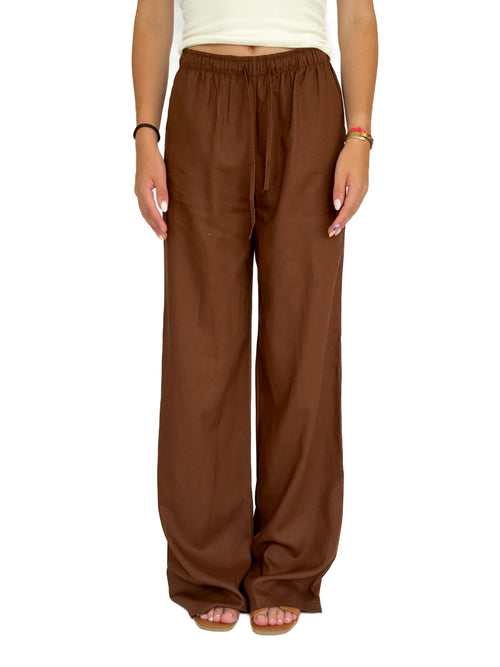 Tall - Lana linnen pants brown