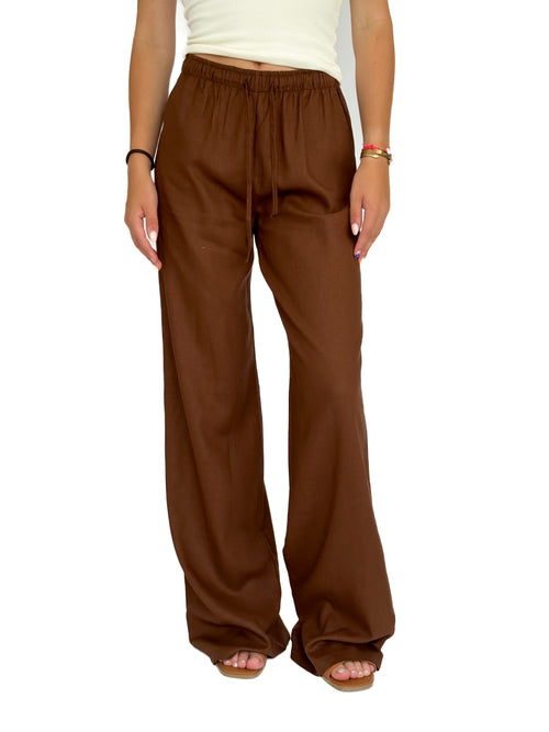 Tall - Lana linnen pants brown
