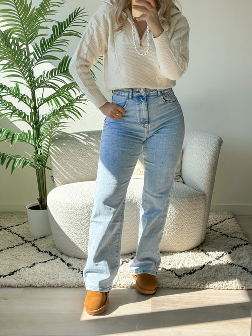 Stretch - Iris wide jeans