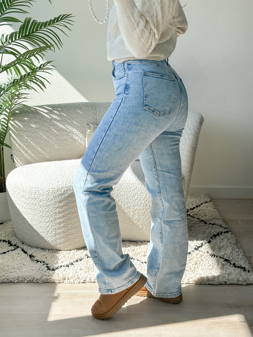 Stretch - Iris wide jeans