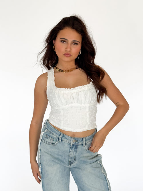 Fleur top white
