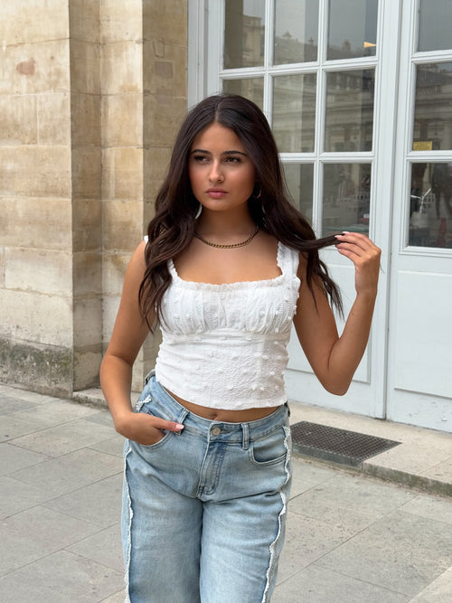 Fleur top white