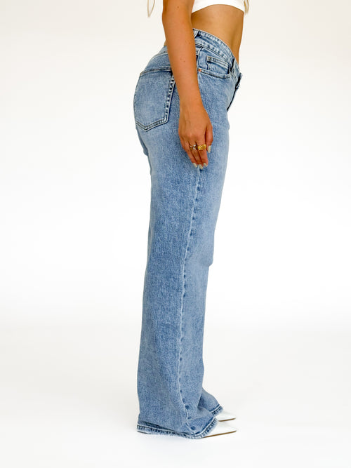 Stretch - Nora wide jeans mid denim