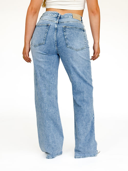 Stretch - Nora wide jeans mid denim