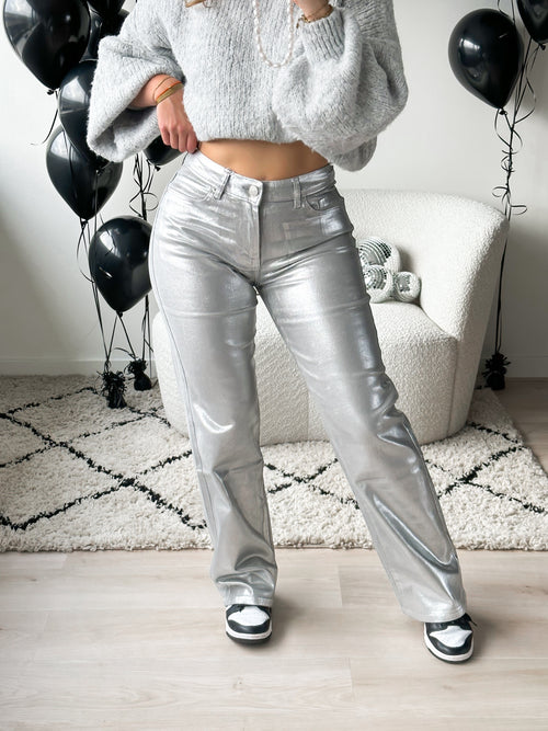Stretch - Melle wide jeans grey